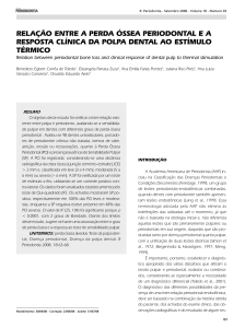 relação entre a perda óssea periodontal e a