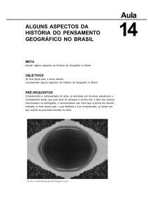 alguns aspectos da história do pensamento geográfico no brasil