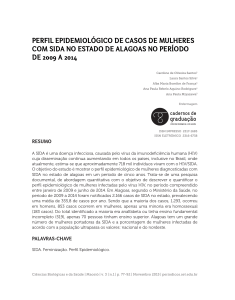 perfil epidemiológico de casos de mulheres com sida no estado de