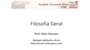 Filosofia Geral - Prof. Fábio Shecaira