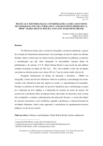 práticas e metodologias: considerações acerca do ensino de