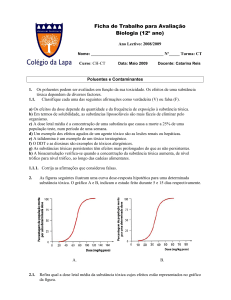 FichaBIO12 – Avaliação Formativa – poluição e