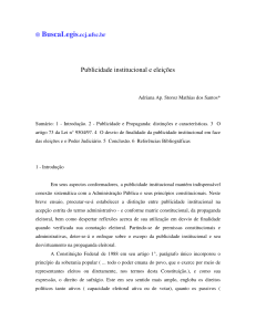 Publicidade institucional e eleições - BuscaLegis