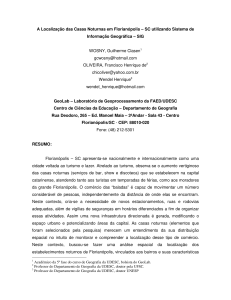 A Localização das Casas Noturnas em - GeoLab