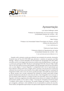 Apresentação - Revista de Antropologia da UFSCar