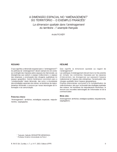 “AMÉNAGEMENT” DO TERRITÓRIO