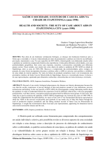 SAÚDE E SOCIEDADE: O ESTUDO DE CASO DA AIDS NA