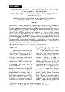 a fisioterapia pneumofuncional na prevenção de pneumonia em