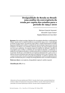 Desigualdade de Renda no Brasil: uma análise da