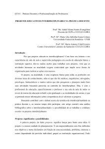 Projeto interdisciplinares - Universidade Federal do Piauí