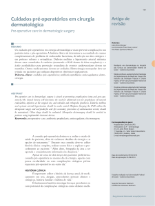 Cuidados préoperatórios em cirurgia dermatológica