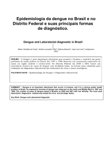 Epidemiologia da dengue no Brasil e no Distrito Federal e suas