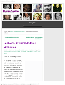 Lésbicas: invisibilidades e violências