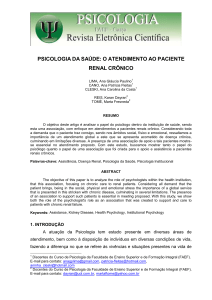 psicologia da saúde: o atendimento ao paciente renal crônico