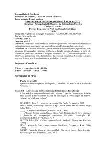 FLA 0102 - Antropologia II (prof. Marcelo)