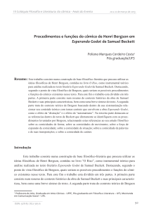 Procedimentos e funções do cômico de Henri Bergson em