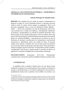 ARTIGO 52, X DA CONSTITUIÇÃO FEDERAL – UM