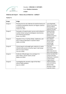 Dinâmica de Grupo II - Novos vírus em Med Vet – 13/06/17 Turma T