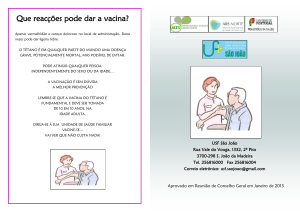 Folheto Vacina do Tetano USF São João 2013