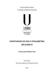 atratividade da face e cefalometria em classe iii