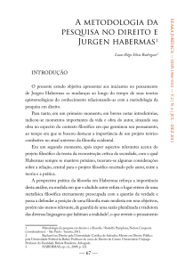 A metodologia da pesquisa no direito e Jurgen habermas1