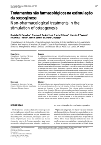 Tratamentos não farmacológicos na estimulação da osteogênese