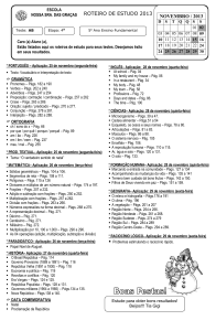 roteiro de estudo 2013 novembro / 2013