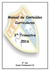 Manual de Conteúdos Curriculares 3º Trimestre 2016