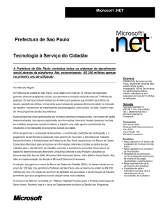 Tecnologia à Serviço do Cidadão Prefectura de Sao Paulo