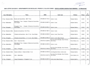 ANO lETIVO 2015/2016 - AGRUPAMENTO DE ESCOLAS D