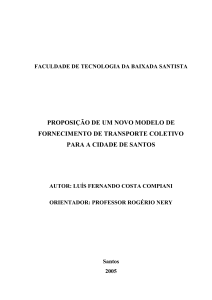 Proposição de um novo modelo de fornecimento de - Sem