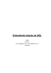 Entendendo Injeção de SQL