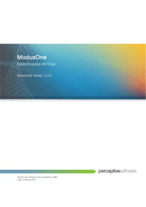 ModusOne Especificacoes Tecnicas 5.2