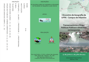 I Encontro de Geografia da UFPA - Campus de Altamira