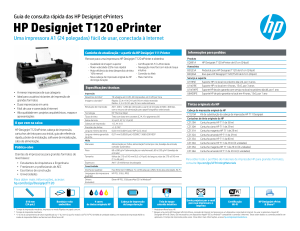 HP Designjet T120 ePrinter cheat sheet