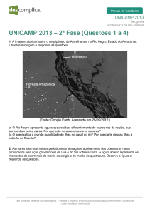 UNICAMP 2013 – 2ª Fase (Questões 1 a 4)