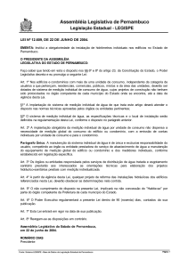 Lei N° 12609 da Legislação Inferior de Pernambuco