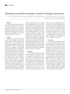 Membrana amniótica humana: curativo biológico promissor