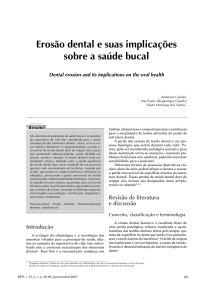 Erosão dental e suas implicações sobre a saúde bucal