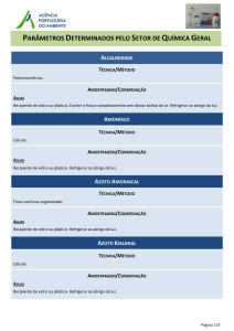 parâmetros determinados pelo setor de química geral alcalinidade