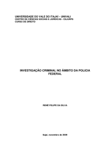 investigação criminal no âmbito da policia federal