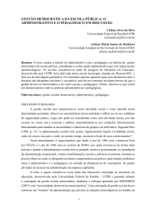 gestão democrática da escola pública: o administrativo e o