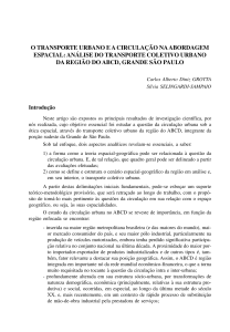 o transporte urbano e a circulação na abordagem espacial: análise