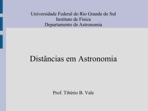 Distâncias em Astronomia - Instituto de Física