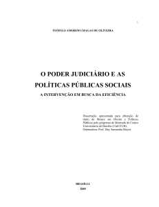 o poder judiciário e as políticas públicas sociais