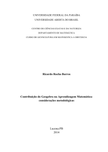 considerações metodológicas Lucena-PB 2014
