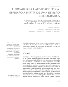 FIBROMIALGIA E ATIVIDADE FÍSICA: REFLEXÃO A PARTIR DE