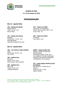 Confira aqui a programação completa