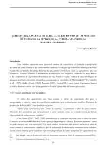 25 agricultores: lavouras do saber, lavouras da vida ou um processo