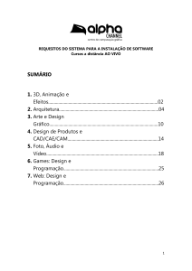 SUMÁRIO 1. 3D, Animação e Efeitos